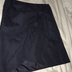 Navy blue tied skirt